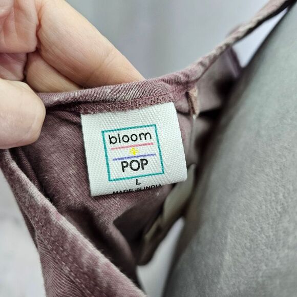 Bloom + Pop Heathered MIAMI Cropped Tank Top Size Large - Picture 4 of 9